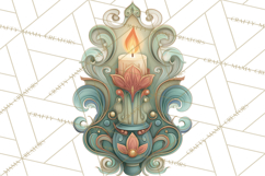 Art Nouveau Christmas Clipart PNG, Decorative Christmas Png Product Image 2