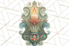 Art Nouveau Christmas Clipart PNG, Decorative Christmas Png Product Image 2