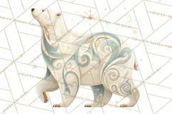 Art Nouveau Christmas Clipart PNG, Decorative Christmas Png Product Image 3