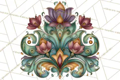 Art Nouveau Christmas Clipart PNG, Decorative Christmas Png Product Image 3