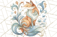 Art Nouveau Christmas Clipart PNG, Decorative Christmas Png Product Image 3