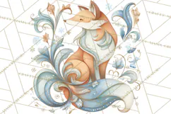 Art Nouveau Christmas Clipart PNG, Decorative Christmas Png Product Image 3