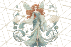 Art Nouveau Christmas Clipart PNG, Decorative Christmas Png Product Image 4