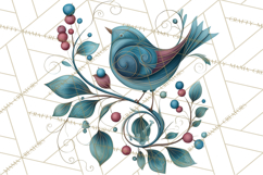 Art Nouveau Christmas Clipart PNG, Decorative Christmas Png Product Image 5