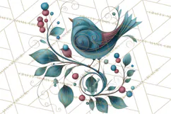 Art Nouveau Christmas Clipart PNG, Decorative Christmas Png Product Image 5