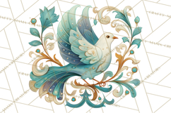 Art Nouveau Christmas Clipart PNG, Decorative Christmas Png Product Image 4