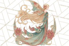 Art Nouveau Christmas Clipart PNG, Decorative Christmas Png Product Image 4
