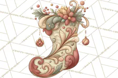 Art Nouveau Christmas Clipart PNG, Decorative Christmas Png Product Image 5