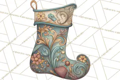 Art Nouveau Christmas Clipart PNG, Decorative Christmas Png Product Image 2
