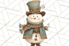 Art Nouveau Christmas Clipart PNG, Decorative Christmas Png Product Image 2