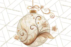 Art Nouveau Christmas Clipart PNG, Decorative Christmas Png Product Image 4