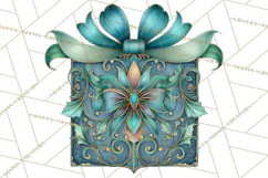 Art Nouveau Christmas Clipart PNG, Decorative Christmas Png Product Image 2