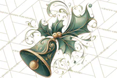 Art Nouveau Christmas Clipart PNG, Decorative Christmas Png Product Image 4