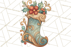 Art Nouveau Christmas Clipart PNG, Decorative Christmas Png Product Image 2