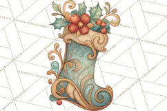 Art Nouveau Christmas Clipart PNG, Decorative Christmas Png Product Image 2
