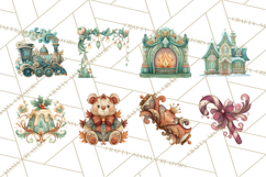 Art Nouveau Christmas Clipart PNG, Decorative Christmas Png Product Image 4