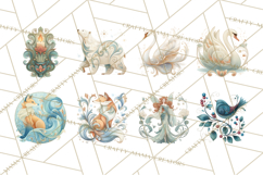 Art Nouveau Christmas Clipart PNG, Decorative Christmas Png Product Image 5