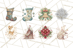 Art Nouveau Christmas Clipart PNG, Decorative Christmas Png Product Image 7