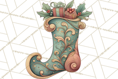 Art Nouveau Christmas Clipart PNG, Decorative Christmas Png Product Image 3