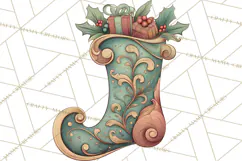 Art Nouveau Christmas Clipart PNG, Decorative Christmas Png Product Image 3