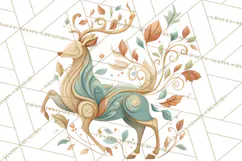 Art Nouveau Christmas Clipart PNG, Decorative Christmas Png Product Image 5
