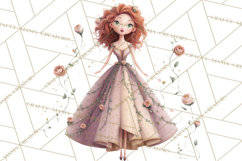 Art Nouveau Four Seasons Girls Clipart PNG Product Image 5