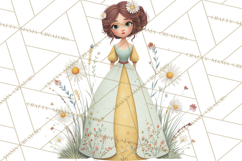 Art Nouveau Four Seasons Girls Clipart PNG Product Image 5