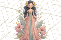 Art Nouveau Four Seasons Girls Clipart PNG Product Image 2