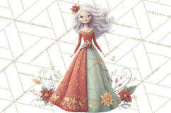 Art Nouveau Four Seasons Girls Clipart PNG Product Image 2