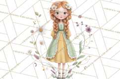 Art Nouveau Four Seasons Girls Clipart PNG Product Image 4