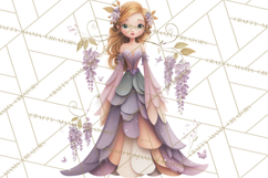 Art Nouveau Four Seasons Girls Clipart PNG Product Image 5