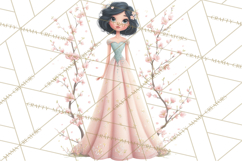 Art Nouveau Four Seasons Girls Clipart PNG Product Image 2