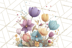 Art Nouveau Four Seasons Girls Clipart PNG Product Image 4