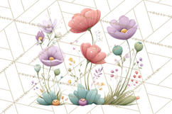 Art Nouveau Four Seasons Girls Clipart PNG Product Image 5