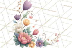 Art Nouveau Four Seasons Girls Clipart PNG Product Image 2