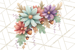 Art Nouveau Four Seasons Girls Clipart PNG Product Image 3