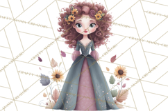 Art Nouveau Four Seasons Girls Clipart PNG Product Image 5