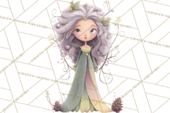 Art Nouveau Four Seasons Girls Clipart PNG Product Image 4