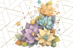 Art Nouveau Four Seasons Girls Clipart PNG Product Image 5
