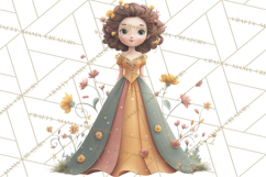 Art Nouveau Four Seasons Girls Clipart PNG Product Image 4