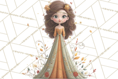 Art Nouveau Four Seasons Girls Clipart PNG Product Image 5