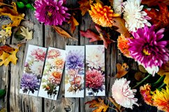 Floral Bookmark, November Bookmark, Chrysanthemum Bookmark Product Image 2