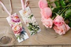 Floral Bookmark, November Bookmark, Peony Bookmark, Peonies Product Image 3