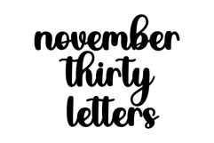 november thirty letters Product Image 1