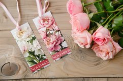 Floral Bookmark, November Bookmark, Peony Bookmark, Peonies Product Image 2