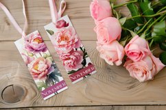Floral Bookmark, November Bookmark, Peony Bookmark, Peonies Product Image 3