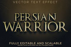 Editable text effect persian, 3d warrior and historic font s Product Image 1