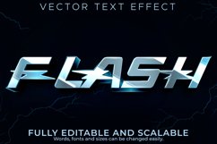 Editable text effect flash, 3d electric and bolt font style Product Image 1