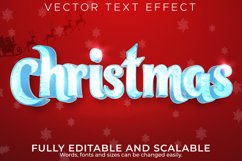 Editable text effect merry christmas, 3d 2022 and new year f Product Image 1