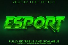 Editable text effect esport, 3d green and viper font style Product Image 1